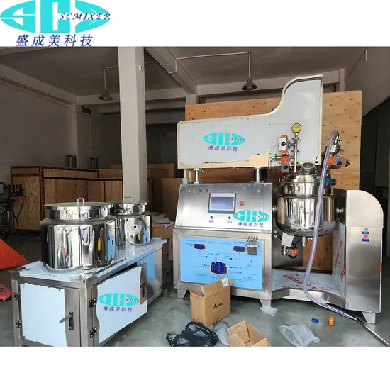 Máquinas e equipamentos químicos para homogeneização emulsificante a vácuo Linha de produção farmacêutica Máquina para fabricação de xampu e pasta de dente