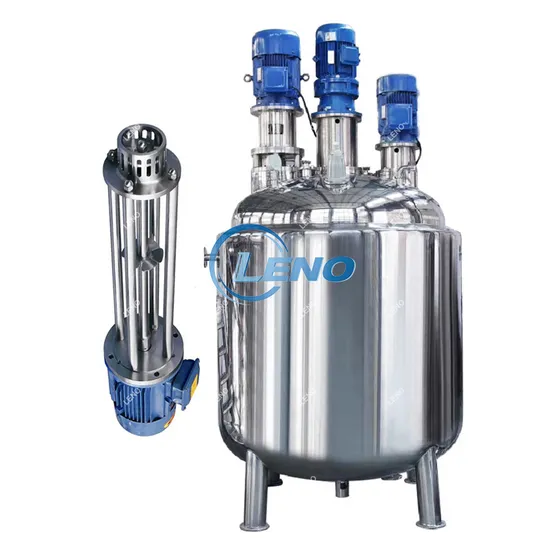 Leno Price Armazenamento de Líquidos Tambor Emulsificante Dispersor Homogeneizador Tanque Misturador de Aquecimento a Vapor Elétrico Vaso Reator Agitador Tanque de Mistura de Aço Inoxidável
