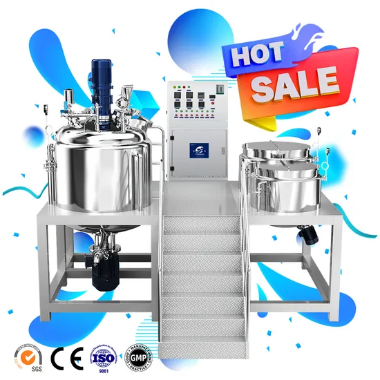 Máquina misturadora de emulsificação a vácuo avançada para produção de cosméticos